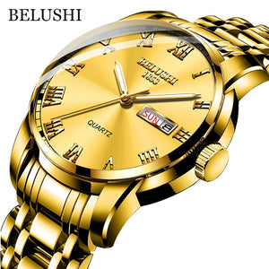 Top Brand Watch Men Stainless Steel Business Date Clock Waterproof Luminous Watches Mens Luxury Sport Quartz Wrist Watch