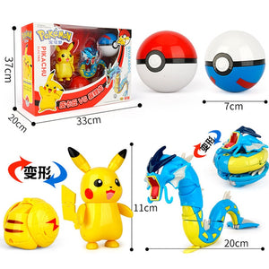 Genuine Pokemon Toy Set Toy Pocket Monster Pikachu Charmander  Mewtwo Lunala Scroll Action Figure Anime Model Children's Toys