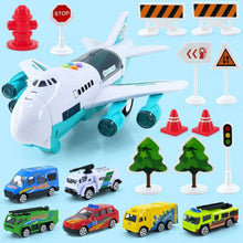Load image into Gallery viewer, Toy Aircraft Music Story Simulation Track Inertia Children&#39;S Toy Aircraft Large Size Passenger Plane Kids Airliner Toy Car
