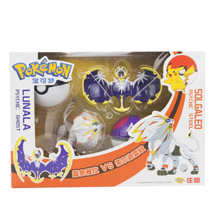 Genuine Pokemon Toy Set Toy Pocket Monster Pikachu Charmander  Mewtwo Lunala Scroll Action Figure Anime Model Children's Toys