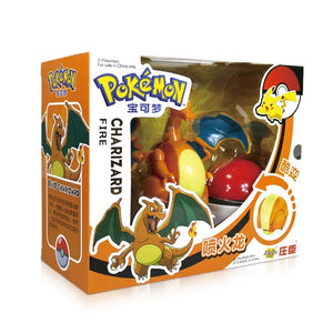 Genuine Pokemon Toy Set Toy Pocket Monster Pikachu Charmander  Mewtwo Lunala Scroll Action Figure Anime Model Children's Toys