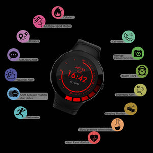 Full Touch Smart Watch Men Black Sport IP68 Waterproof Bracelet Heart Rate Monitor Sleep Monitoring Smartwatch For IOS Android