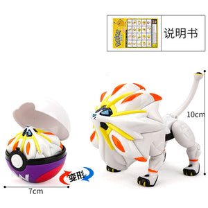 Genuine Pokemon Toy Set Toy Pocket Monster Pikachu Charmander  Mewtwo Lunala Scroll Action Figure Anime Model Children's Toys