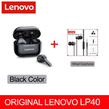 Load image into Gallery viewer, NEW Original Lenovo LP40 TWS Wireless Earphone Bluetooth 5.0 Dual Stereo Noise Reduction Bass Touch Control Long Standby 230mAH
