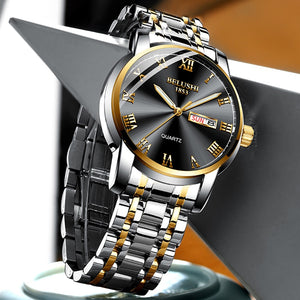 Top Brand Watch Men Stainless Steel Business Date Clock Waterproof Luminous Watches Mens Luxury Sport Quartz Wrist Watch