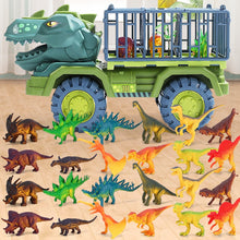 Load image into Gallery viewer, Car Toy Dinosaurs Transport Car Carrier Truck Toy Pull Back Vehicle Toy with Dinosaur Christmas Gift for Children
