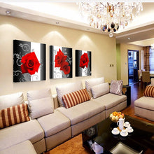 Load image into Gallery viewer, 3 Piece Canvs Wall Paintings for Living Room Home Decor Wall Pictures Red Rose Wall Art Canvas Painting for Bedrooms HY20
