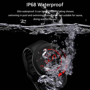 Full Touch Smart Watch Men Black Sport IP68 Waterproof Bracelet Heart Rate Monitor Sleep Monitoring Smartwatch For IOS Android