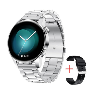 LIGE New Bluetooth Call Smart Watch Men Full Touch Sport Fitness Watches Waterproof Heart Rate Steel Band Smartwatch Android iOS