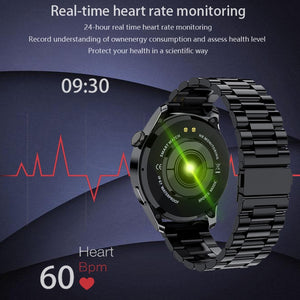 LIGE New Bluetooth Call Smart Watch Men Full Touch Sport Fitness Watches Waterproof Heart Rate Steel Band Smartwatch Android iOS