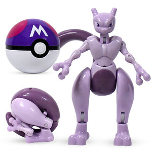 Genuine Pokemon Toy Set Toy Pocket Monster Pikachu Charmander  Mewtwo Lunala Scroll Action Figure Anime Model Children's Toys